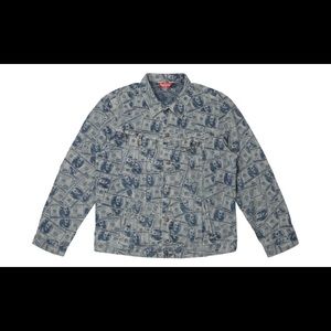 Supreme dollar bill Jean jacket (blue)